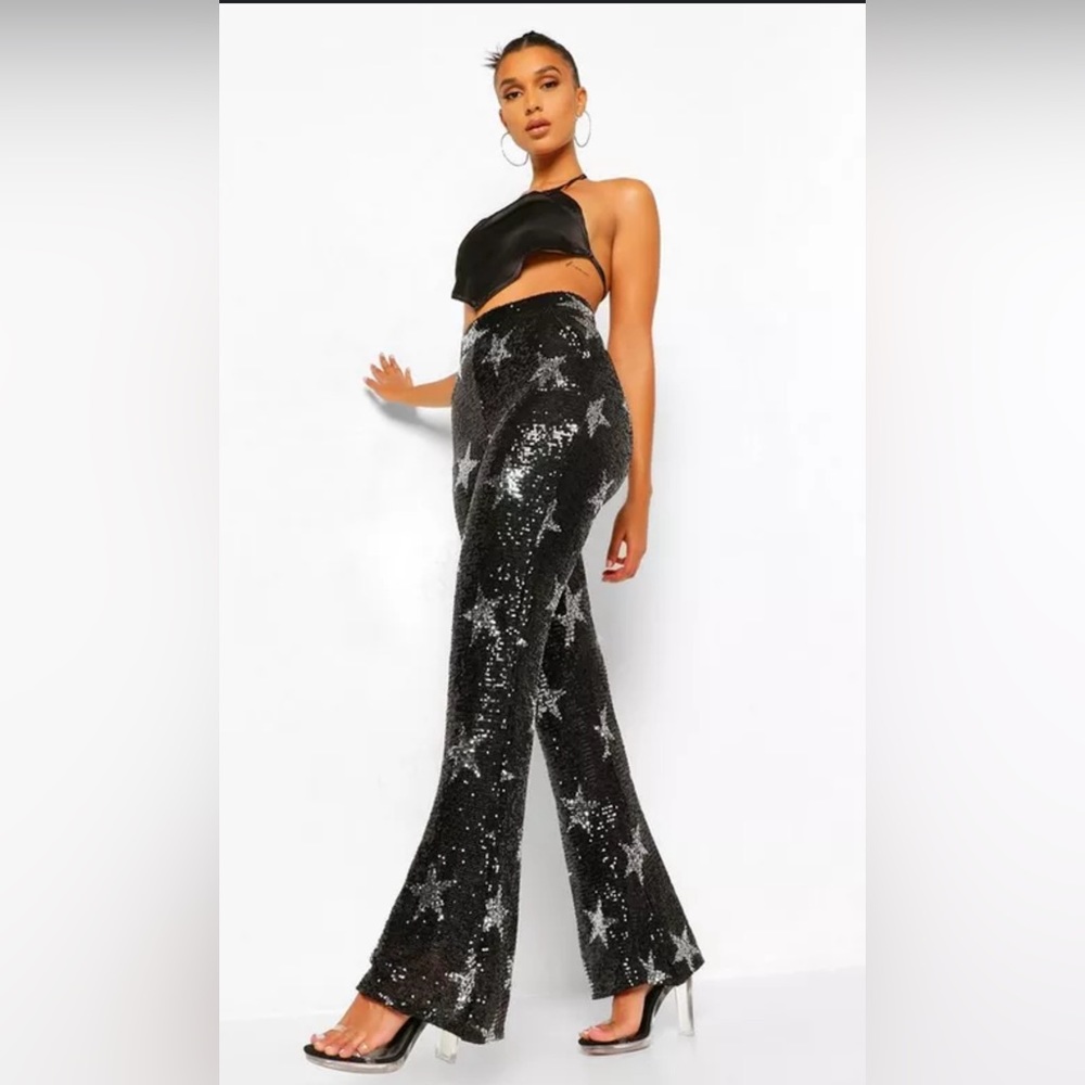 Boohoo Star Sequin pants